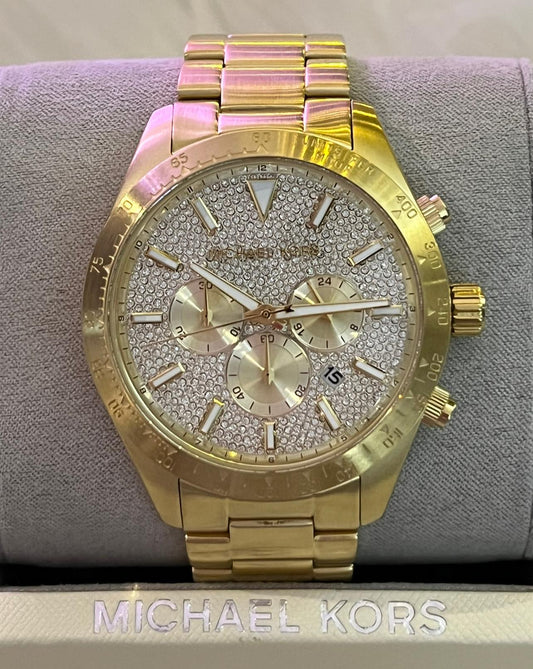 Michael Kors Men’s Layton Gold-Tone Stainless Steel Watch