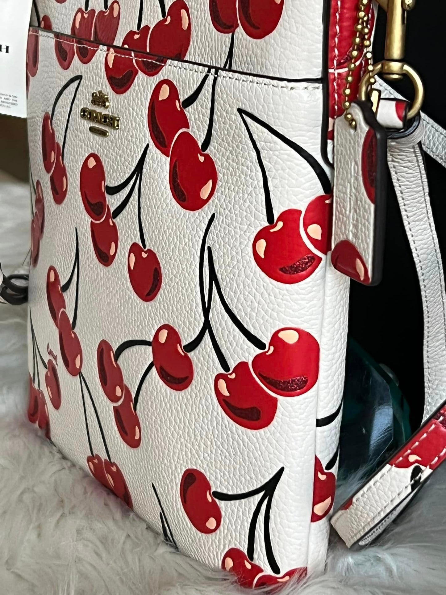 Coach Kitty Messenger Crossbody with Cherry Print
