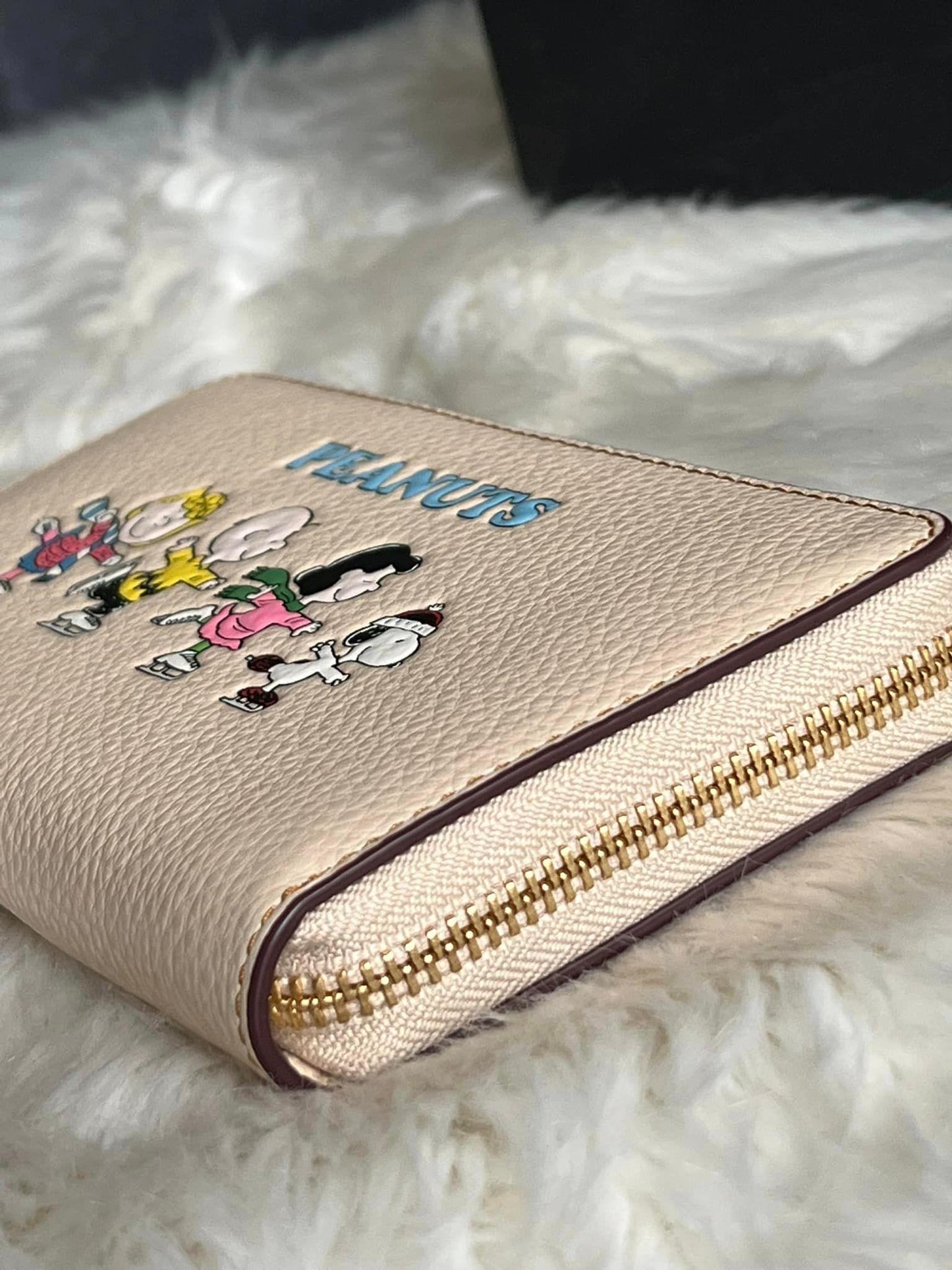 Coach X Peanuts Long Zip Around Wallet with Snoopy and Friends