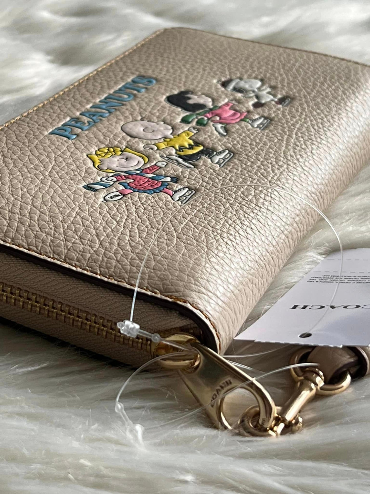 Coach X Peanuts Long Zip Around Wallet with Snoopy and Friends