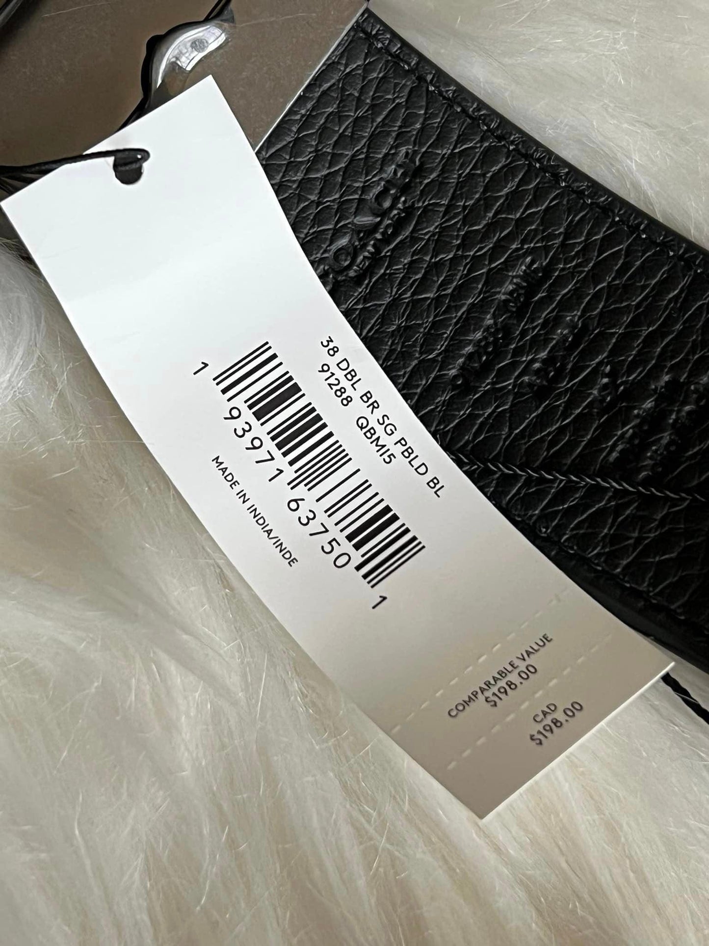 Coach Double Bar Buckle Cut to Size Reversible Belt