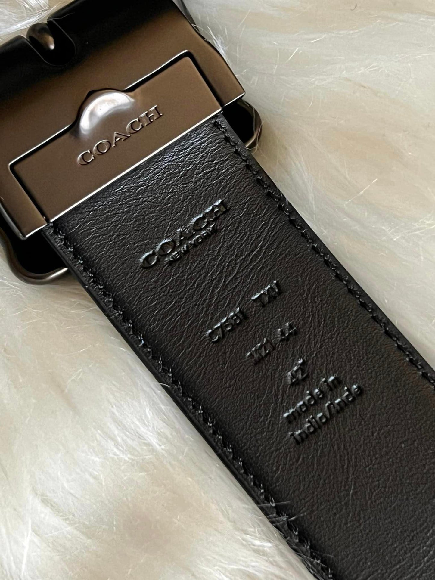 Coach Signature Buckle Cut to Size Reversible Belt