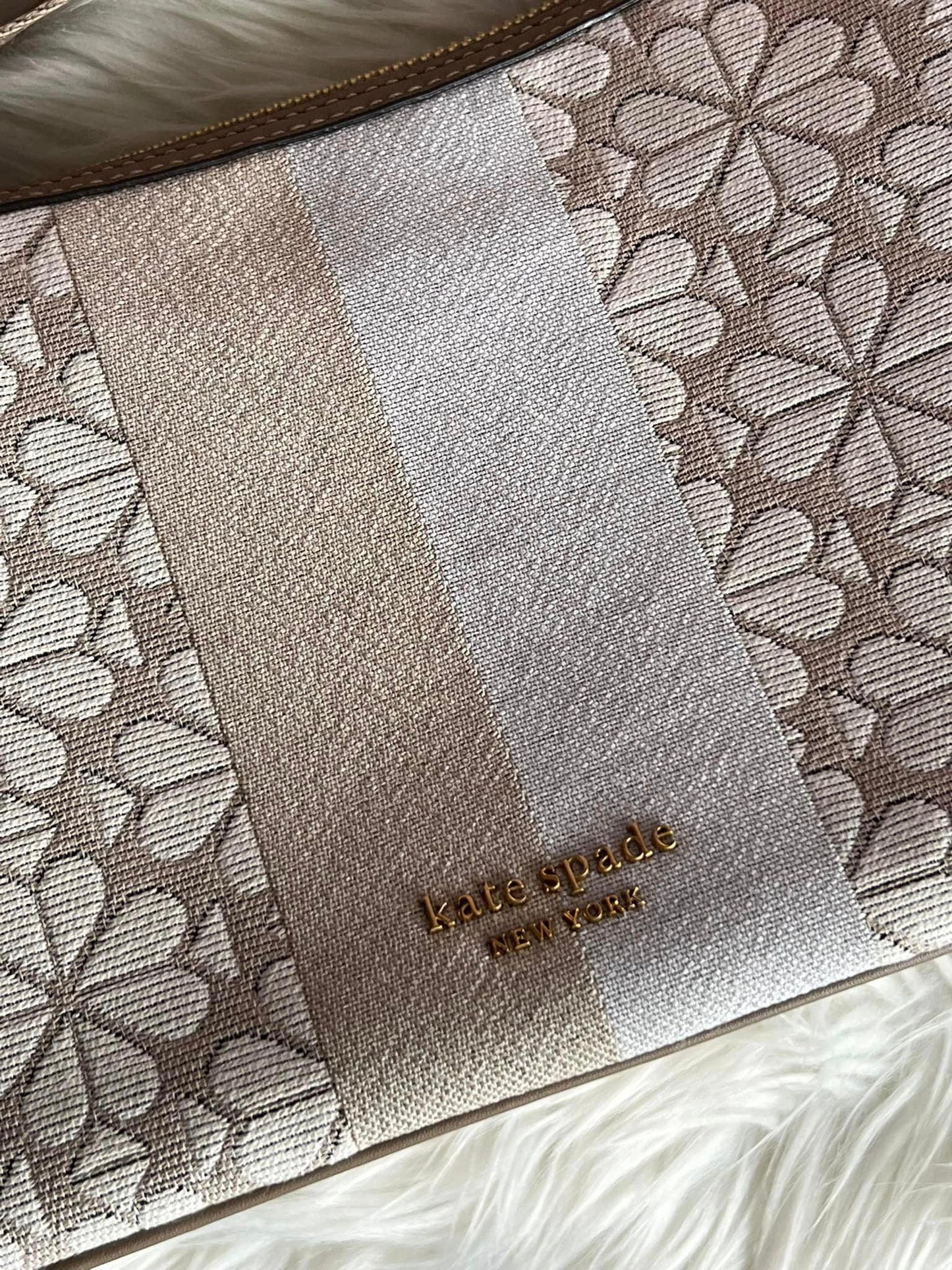 Kate Spade Spade Flower Jacquard Stripe Sam Small Convertible Shoulder Bag