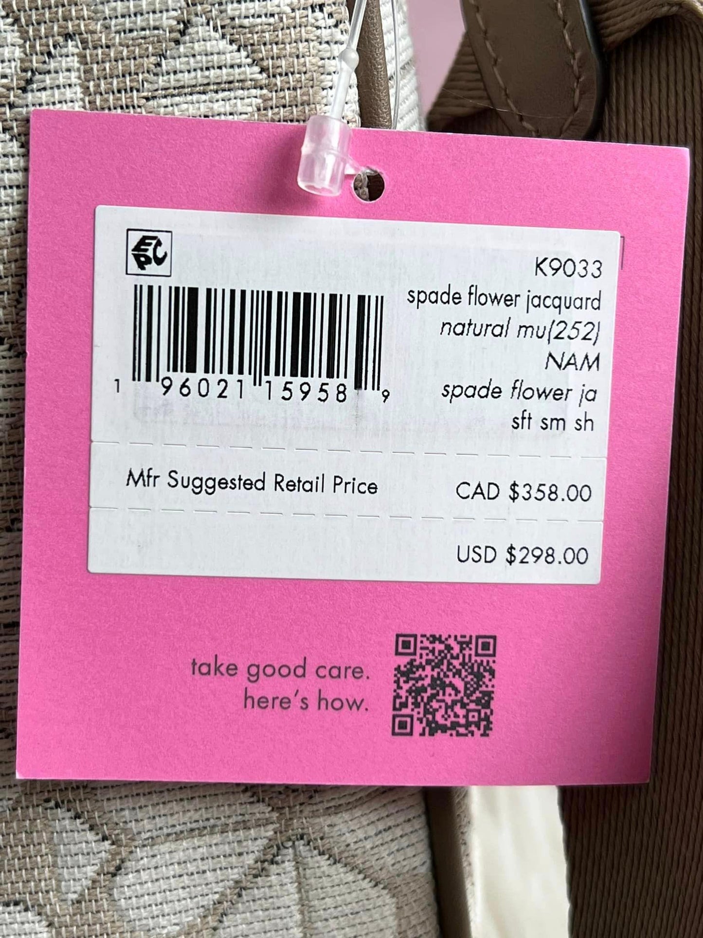 Kate Spade Spade Flower Jacquard Stripe Sam Small Convertible Shoulder Bag