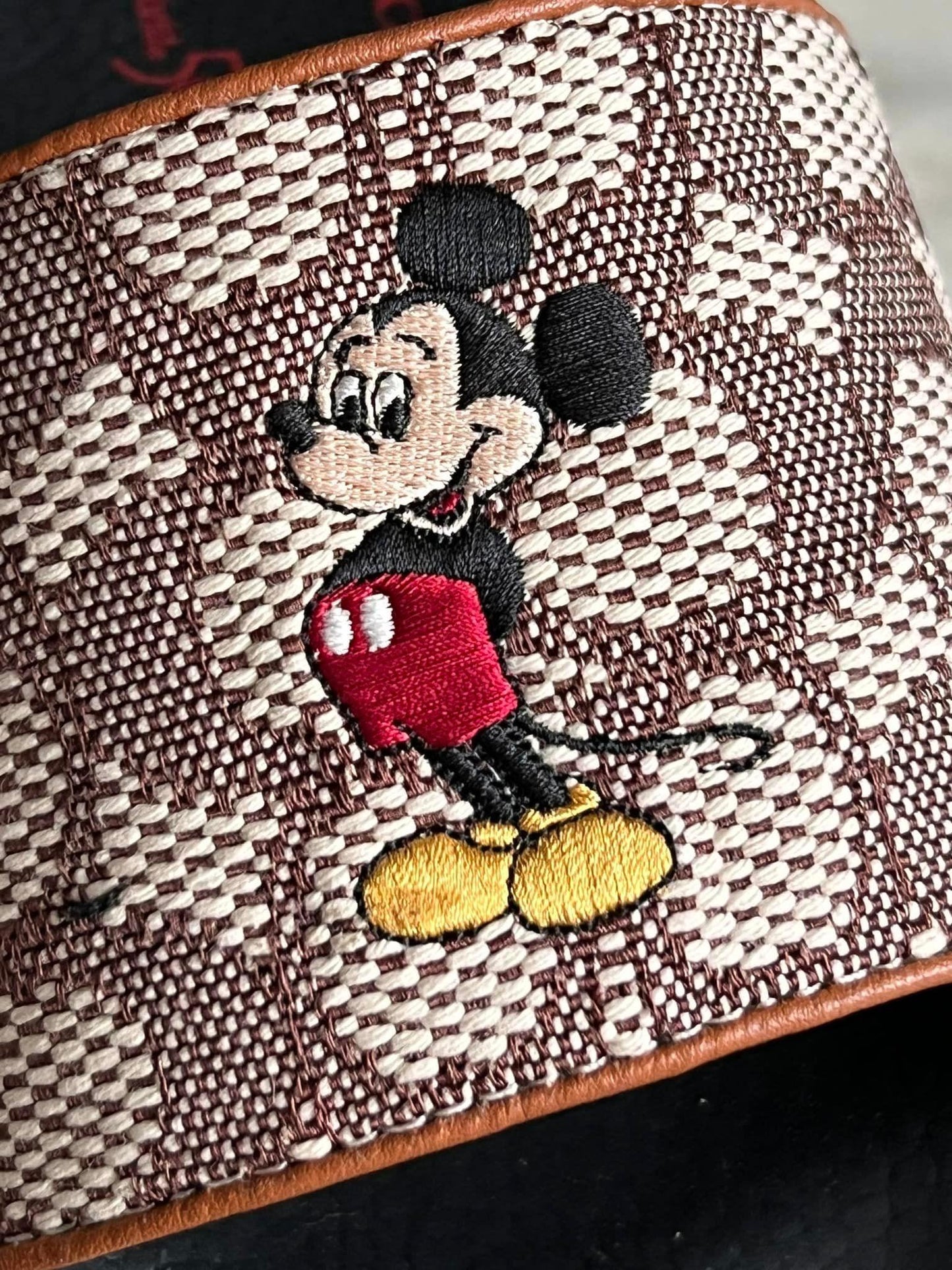 Disney X Coach Sport Slide in Signature Texture Jacquard with Mickey Mouse Embroidery