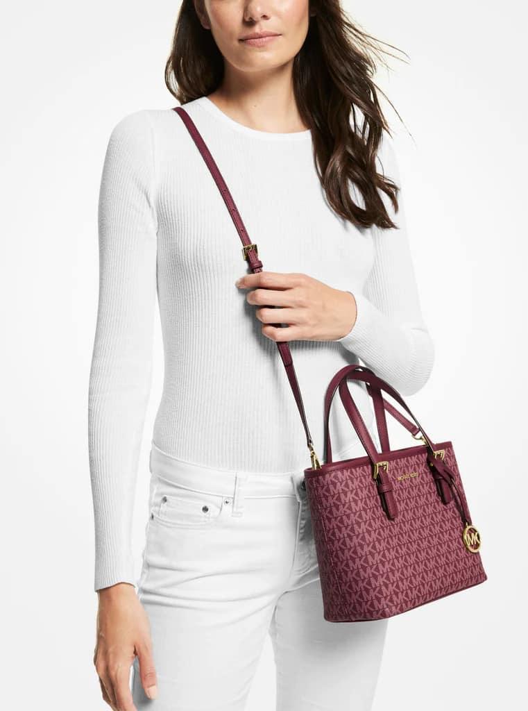 Michael Kors Jet Set XS Logo Top-Zip Tote Bag