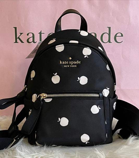 Kate Spade Chelsea Nylon Apple Print Mini Backpack