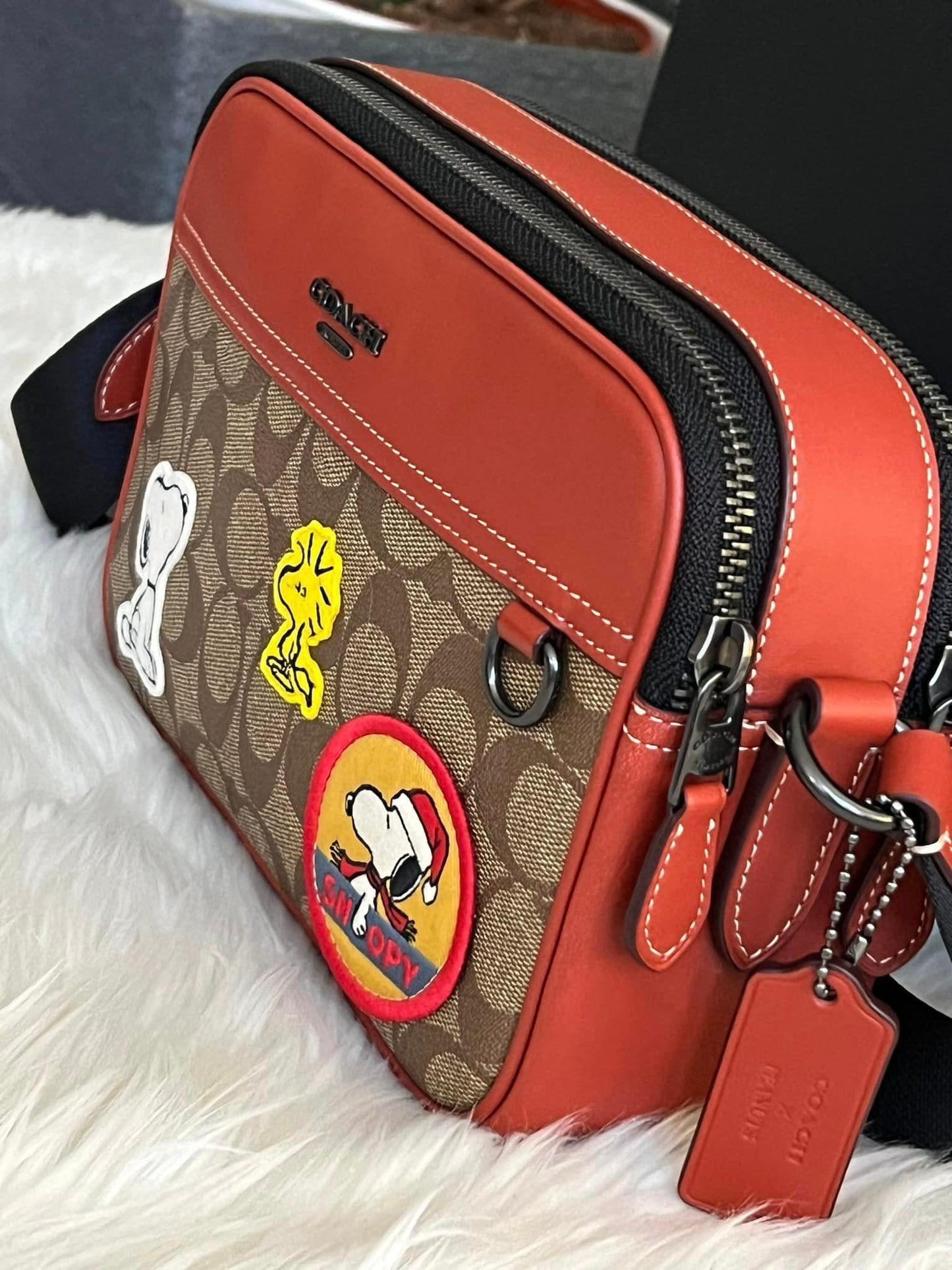 Coach X Peanuts Graham Crossbody in Signature Canvas with Patches