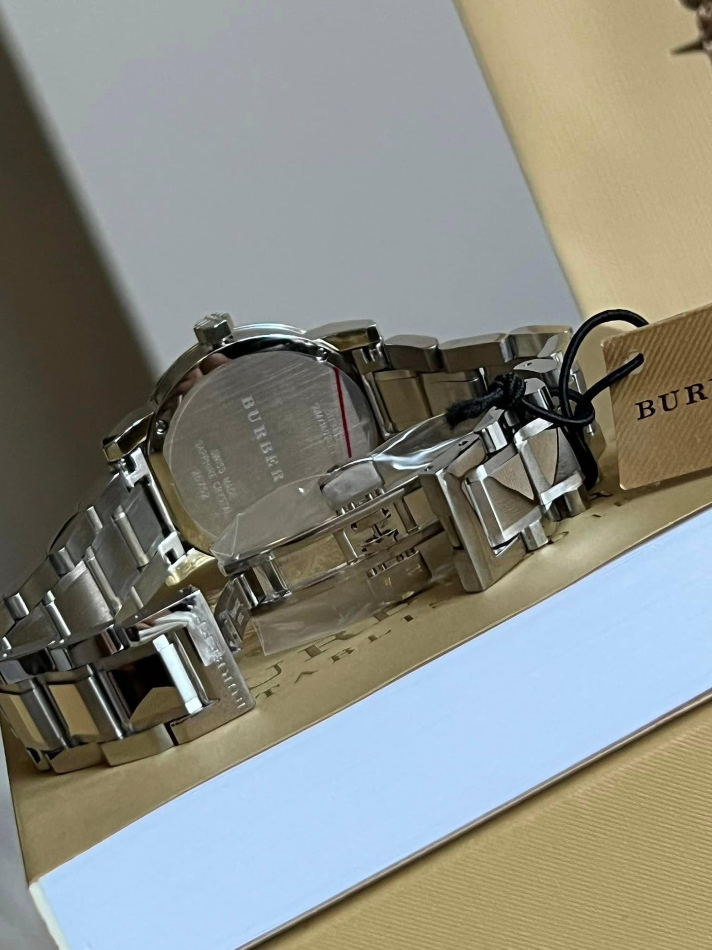 Burberry Women’s Black Check Stamped Dial Stainless Steel
