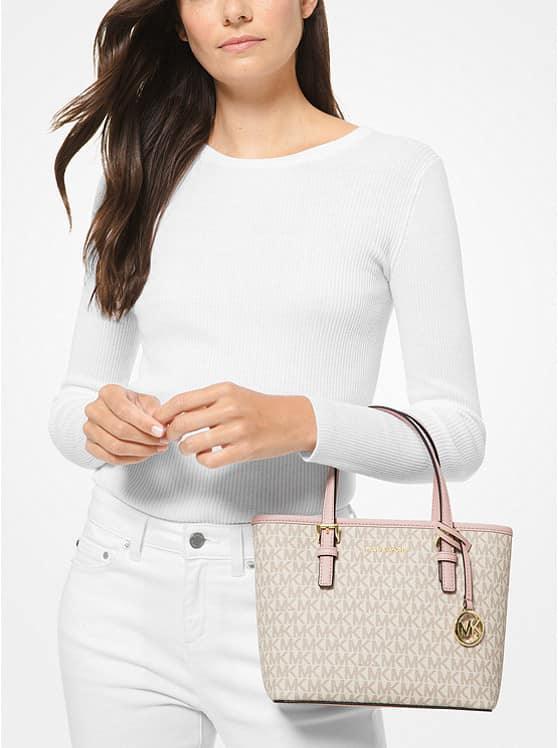 Michael Kors Jet Set XS Logo Top-Zip Tote Bag