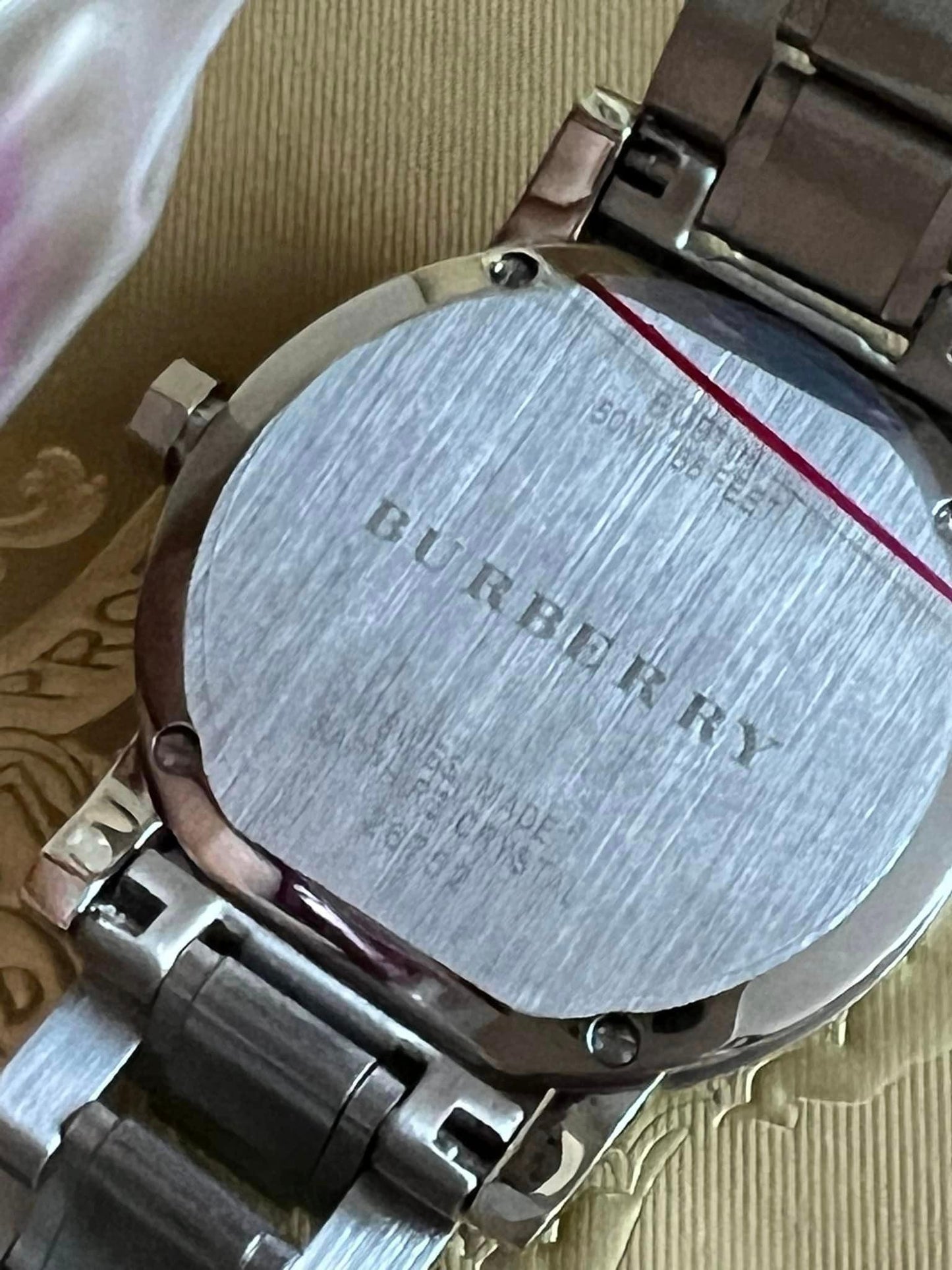 Burberry Women’s Black Check Stamped Dial Stainless Steel
