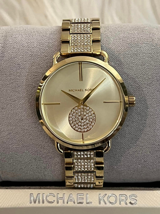 Michael Kors Women’s Portia Gold-Tone Stainless Steel Watch