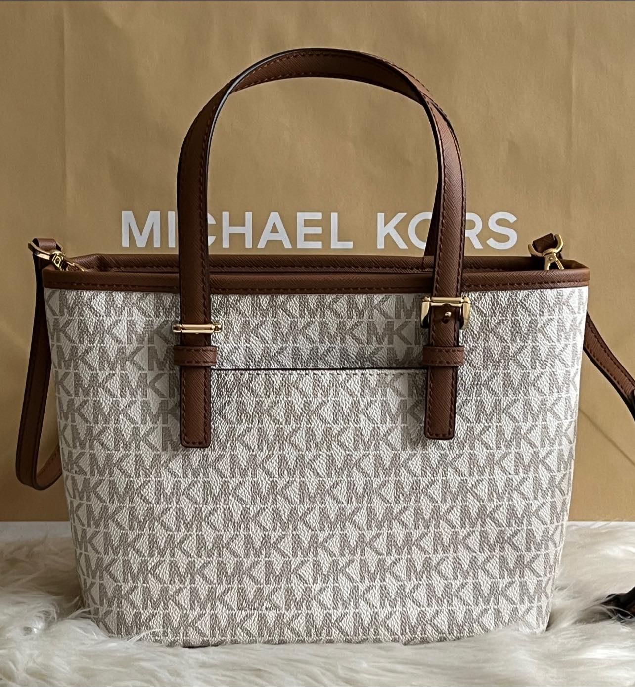 Michael Kors Jet Set XS Logo Top-Zip Tote Bag