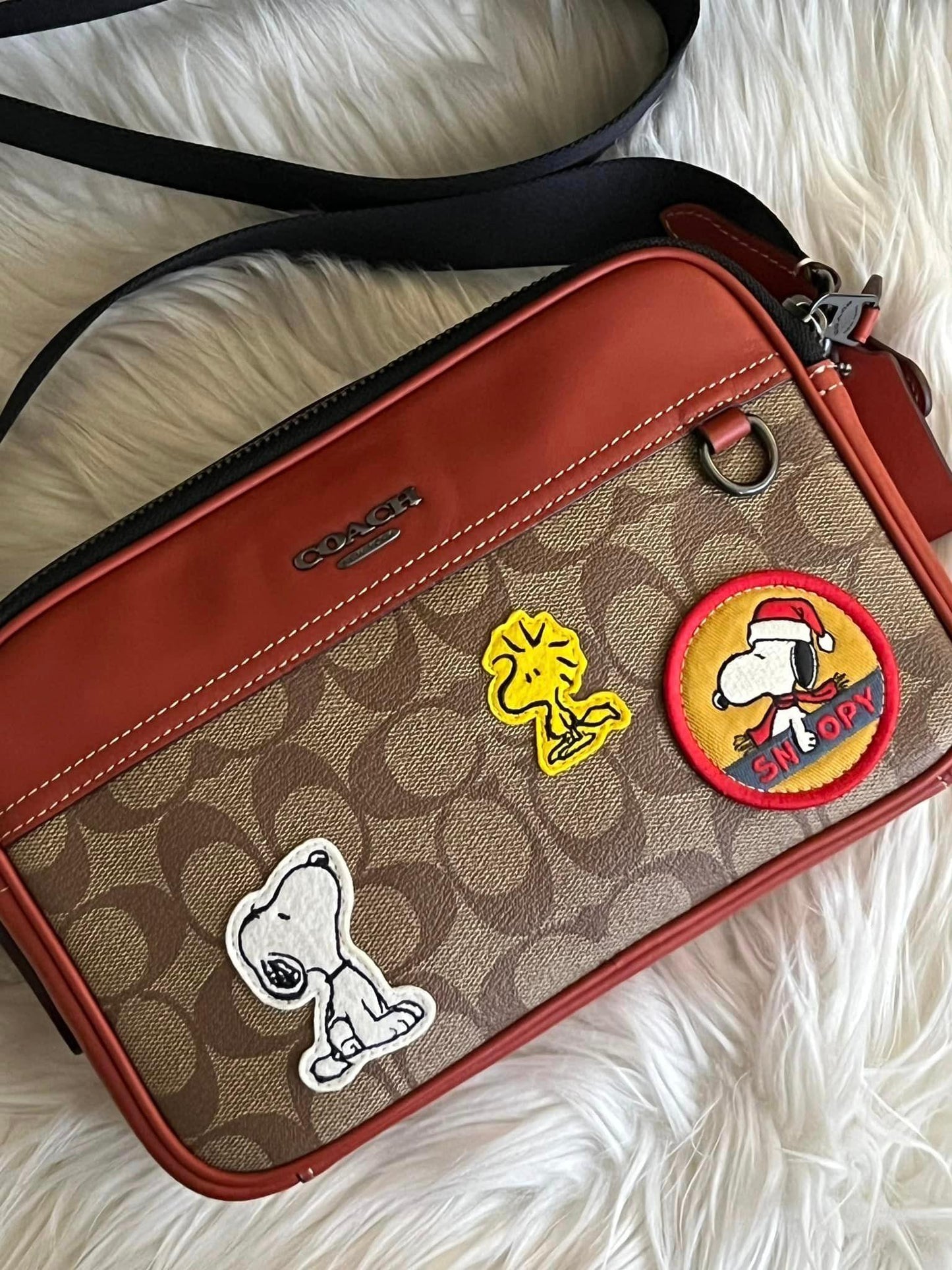 Coach X Peanuts Graham Crossbody in Signature Canvas with Patches