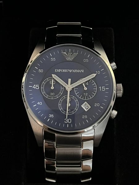 Emporio Armani Men’s Sport Steel Blue Dial Chronograph Watch