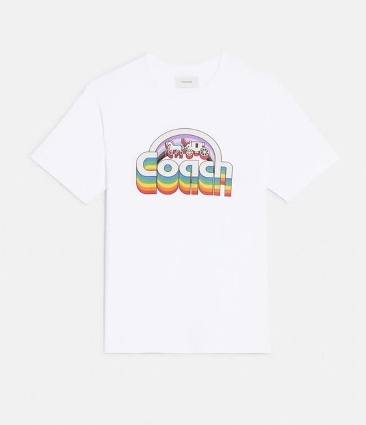 Coach Rainbow Horse and Carriage T-shirt in Organic Cotton