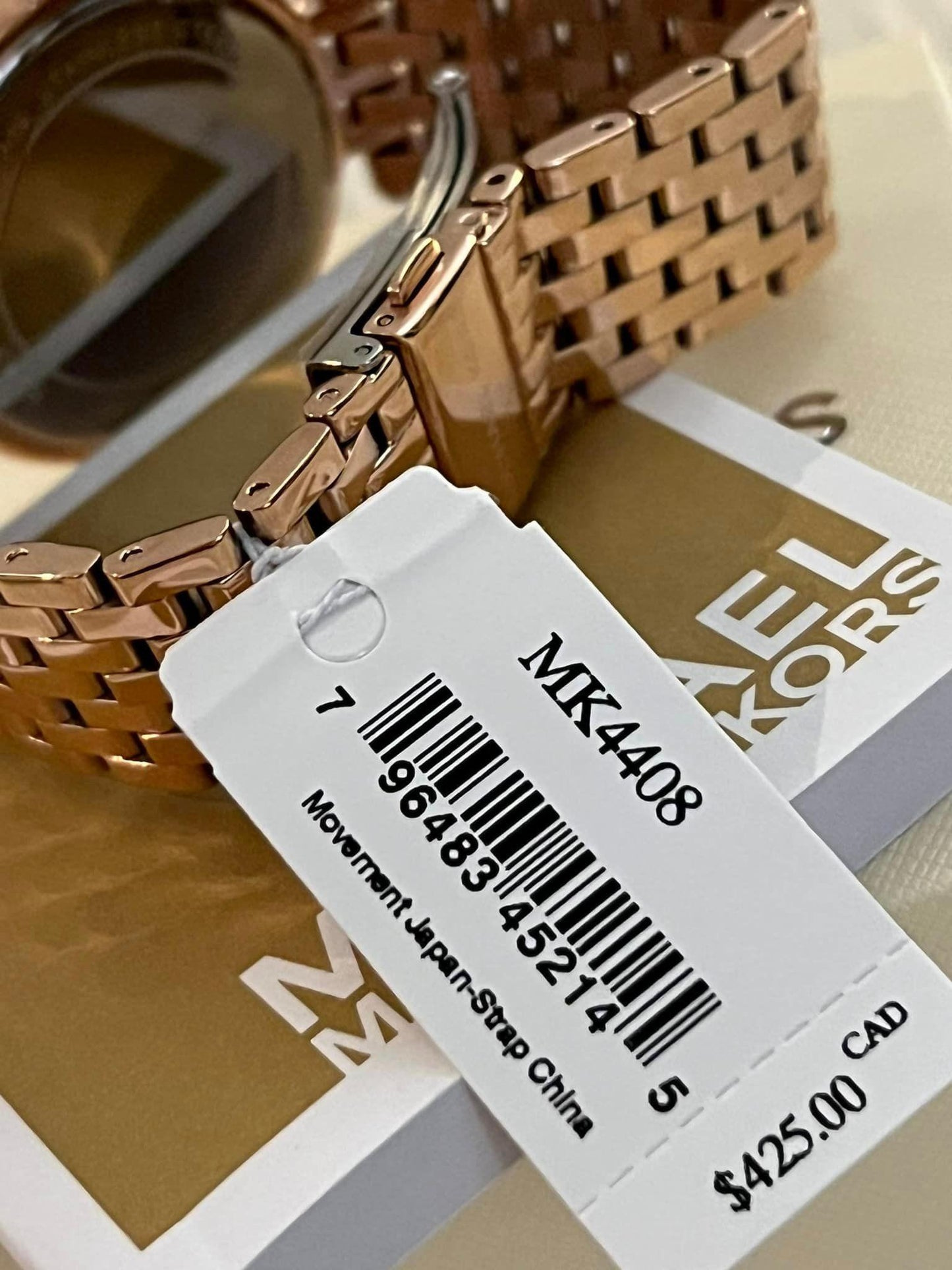 Michael Kors Women’s Darci Pave Dial Rose Gold-Tone Watch