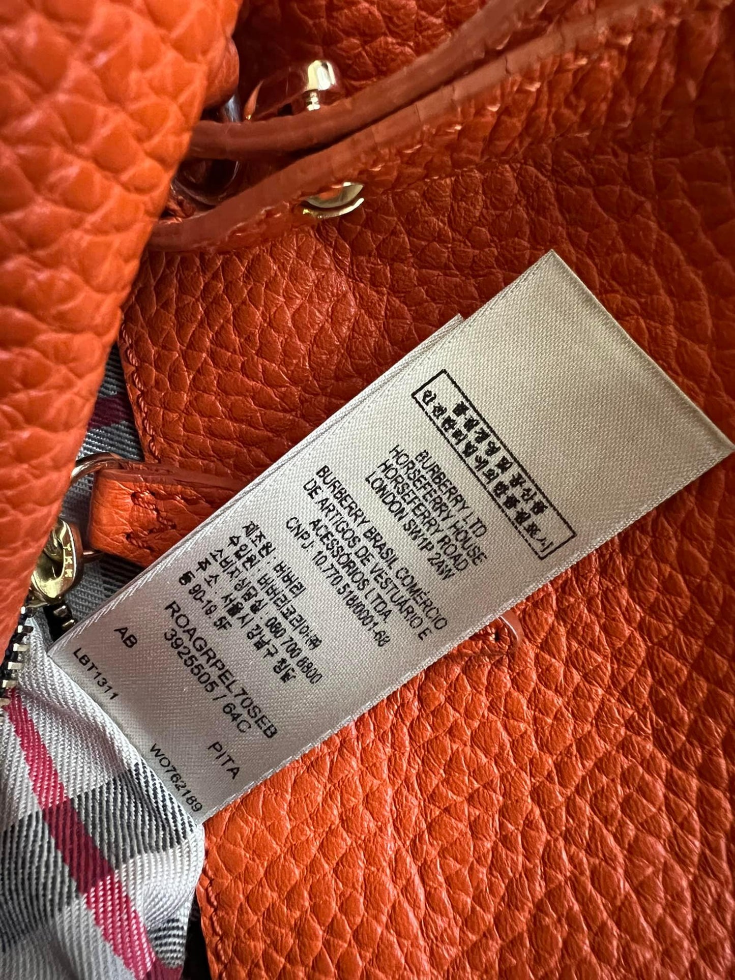 Burberry London Grainy Leather Small Leah Clutch