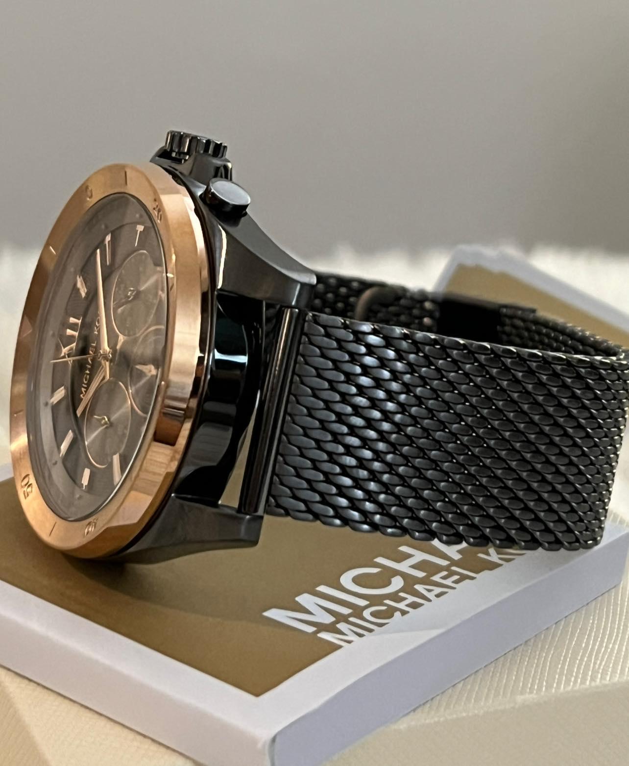 Michael Kors Men’s Oversized Brecken Gunmetal Mesh Watch