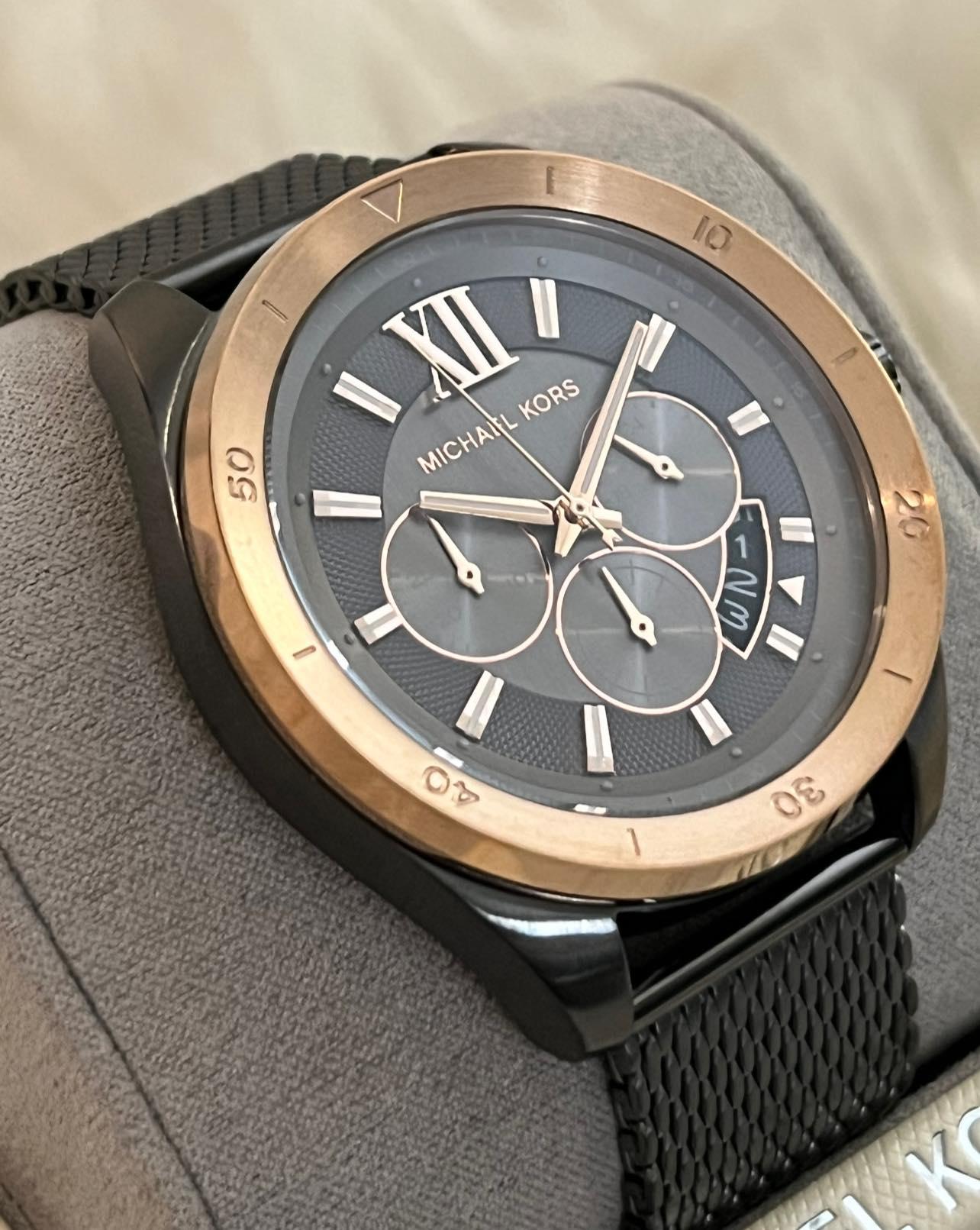 Michael Kors Men’s Oversized Brecken Gunmetal Mesh Watch