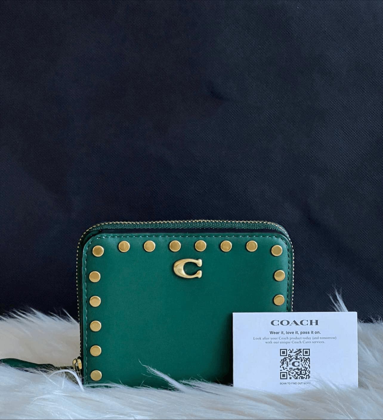 Coach Billfold Wallet with Rivets