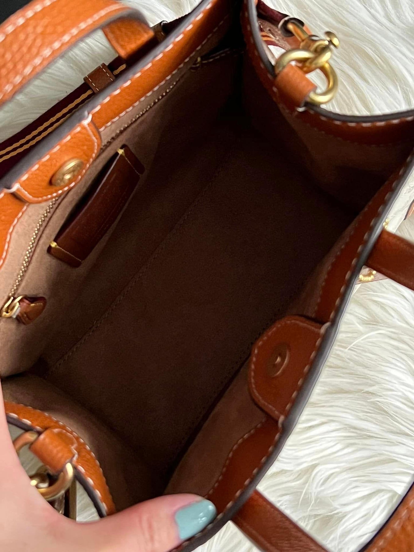 Coach Field Tote 22 with Horse and Carriage Print and Carriage Badge