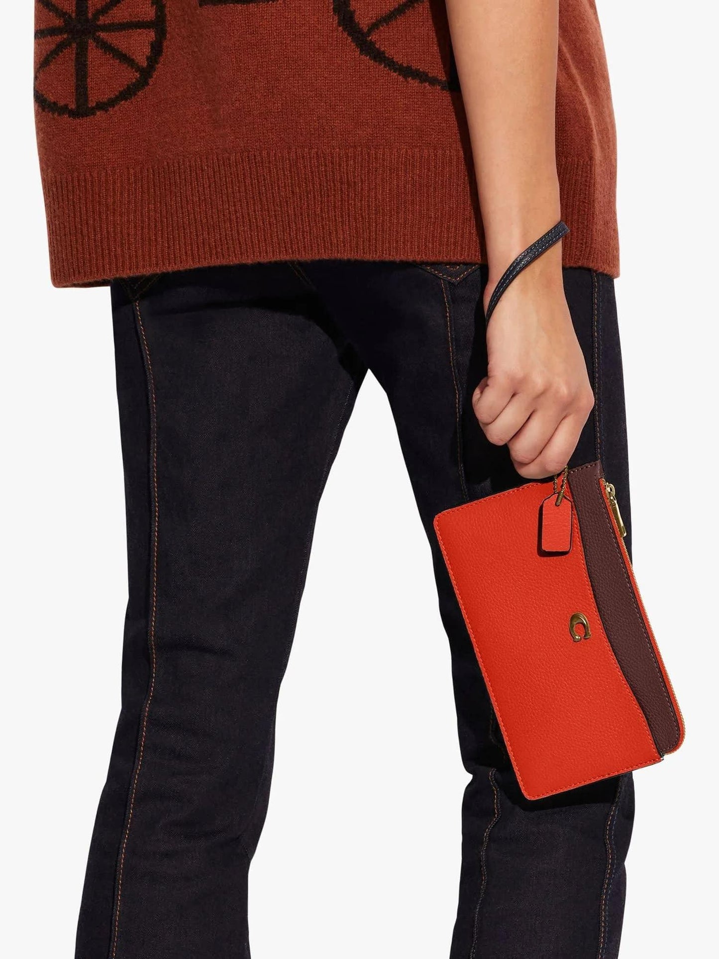 Coach L Zip Wristlet in Colorblock