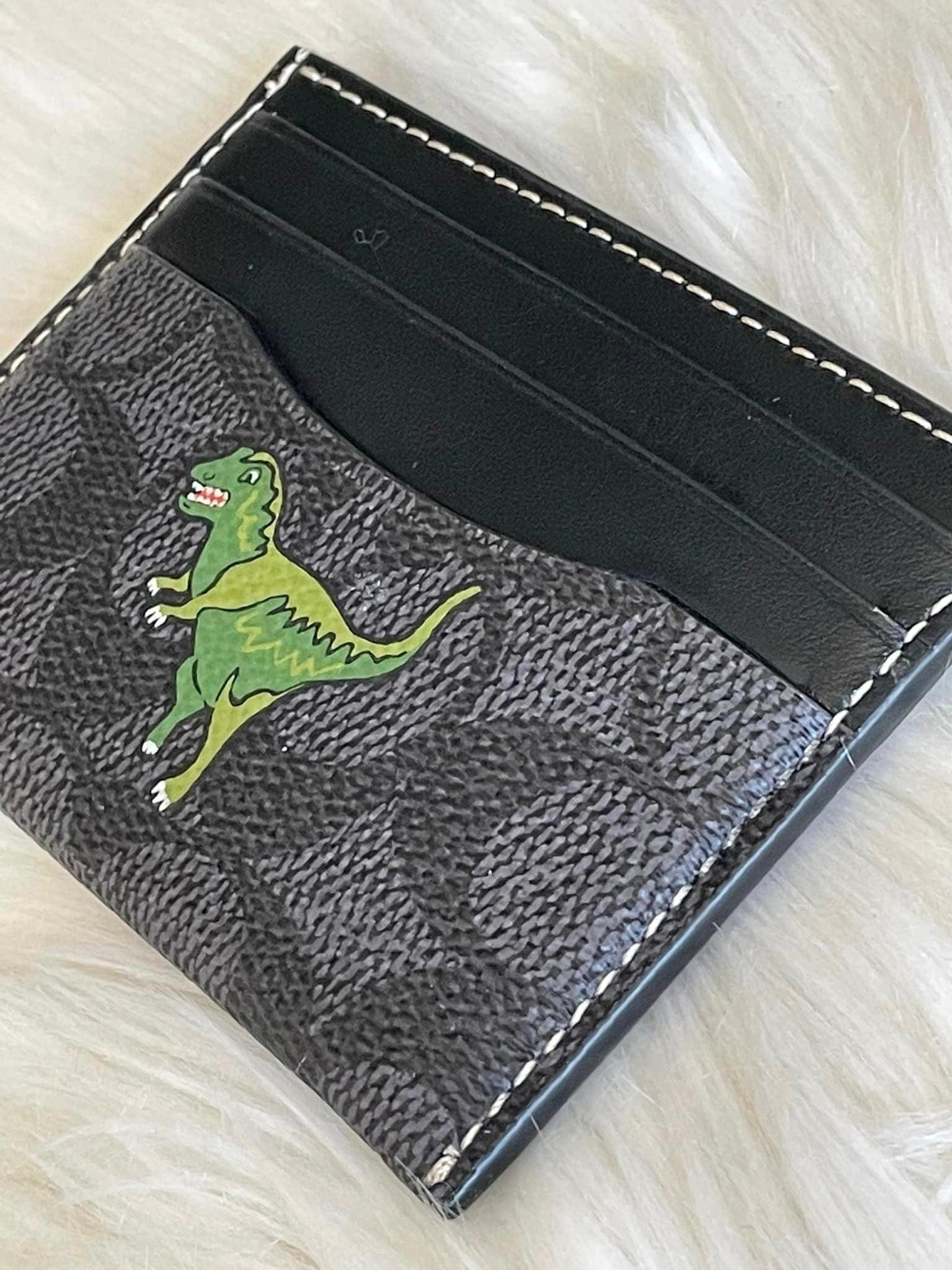 Coach Card Case in Signature Canvas with Rexy Print