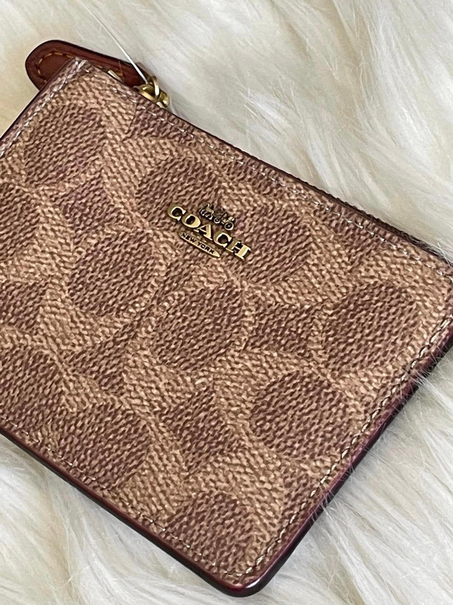 Coach Mini Skinny ID Case in Colorblock Signature Canvas