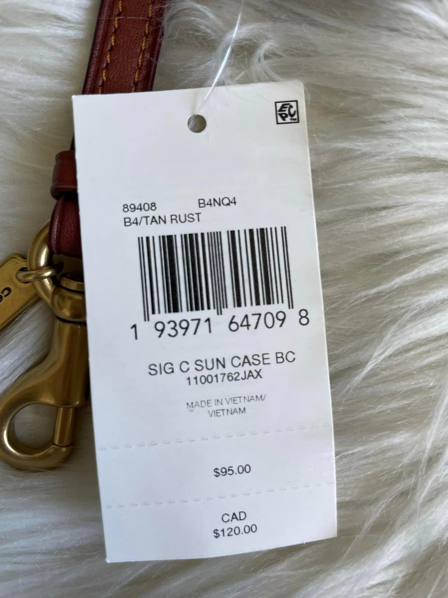 Coach Sunglass Case Bag Charm in Signature Canvas
