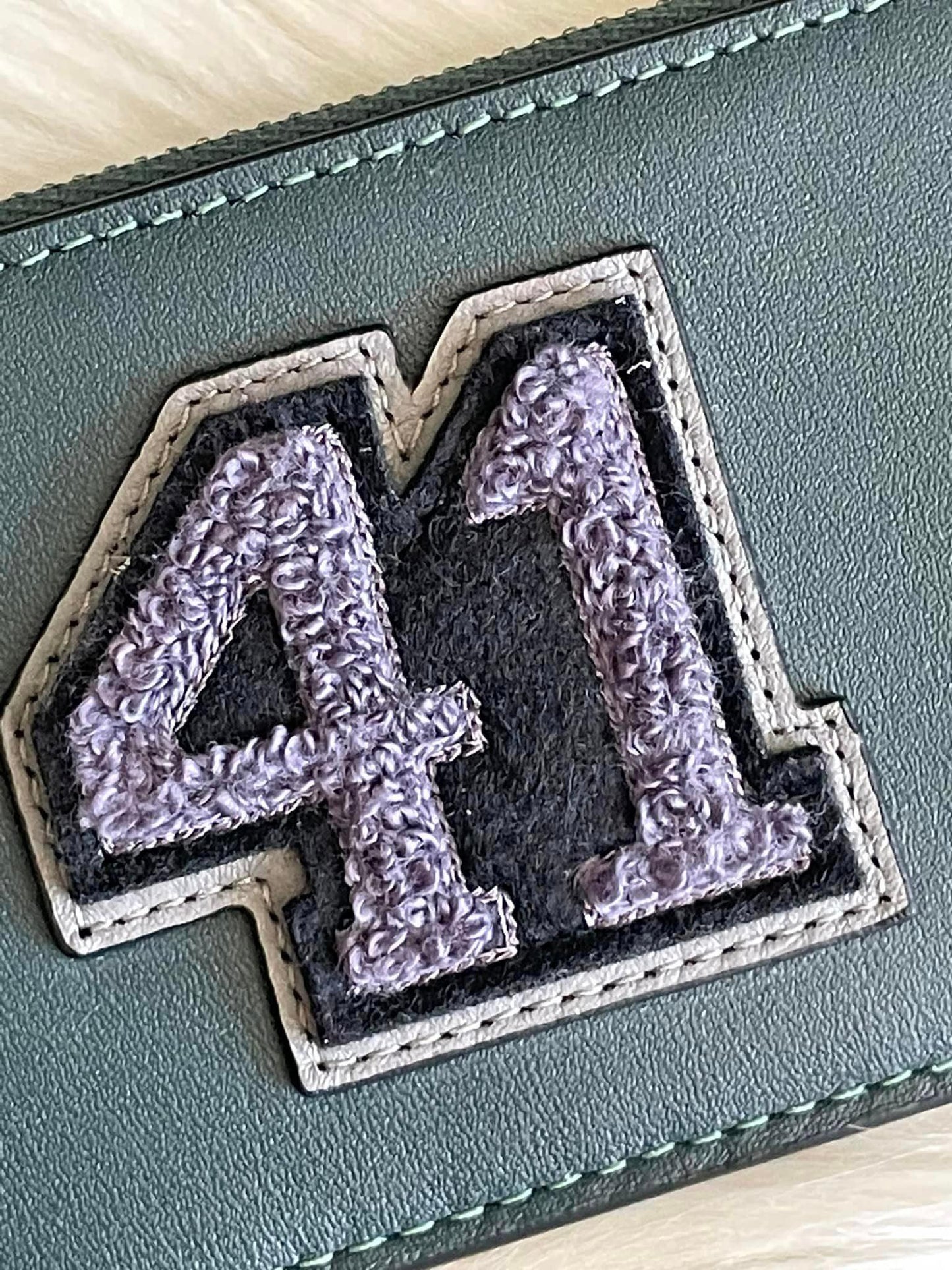 Coach Zip Card Case with Varsity Patch