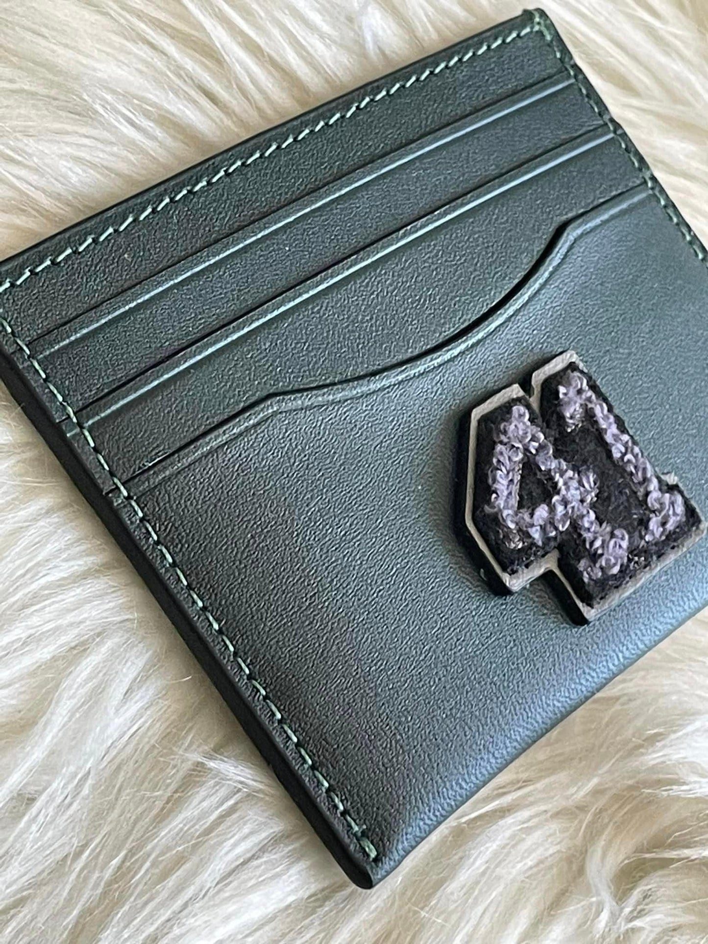 Coach Card Case with Varsity Patch