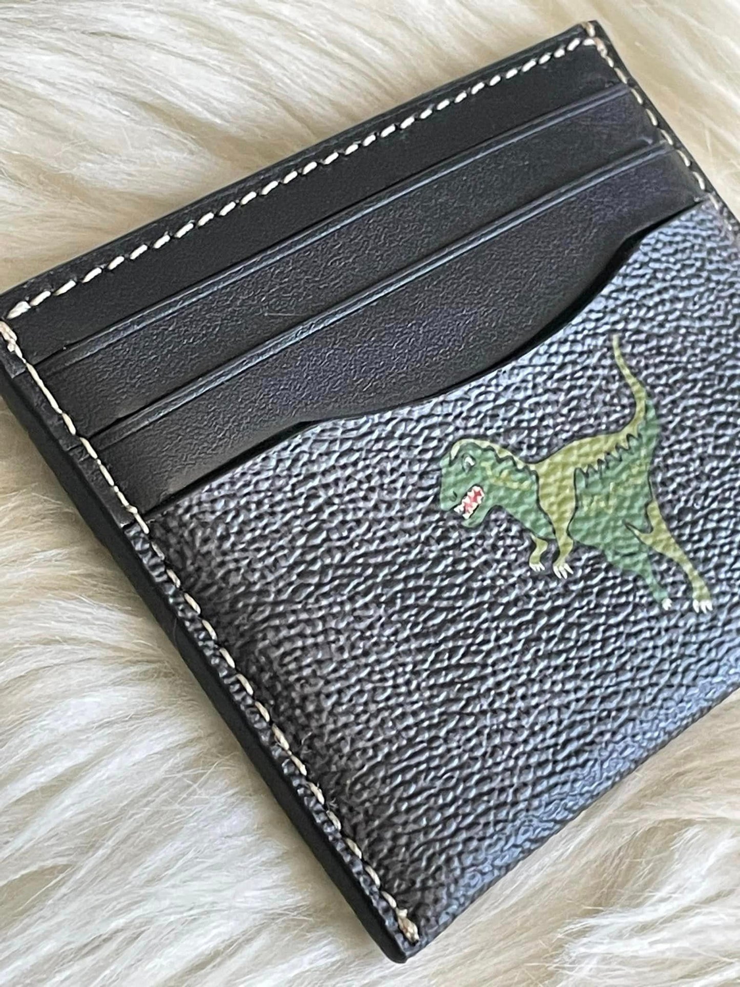 Coach Card Case in Signature Canvas with Rexy Print