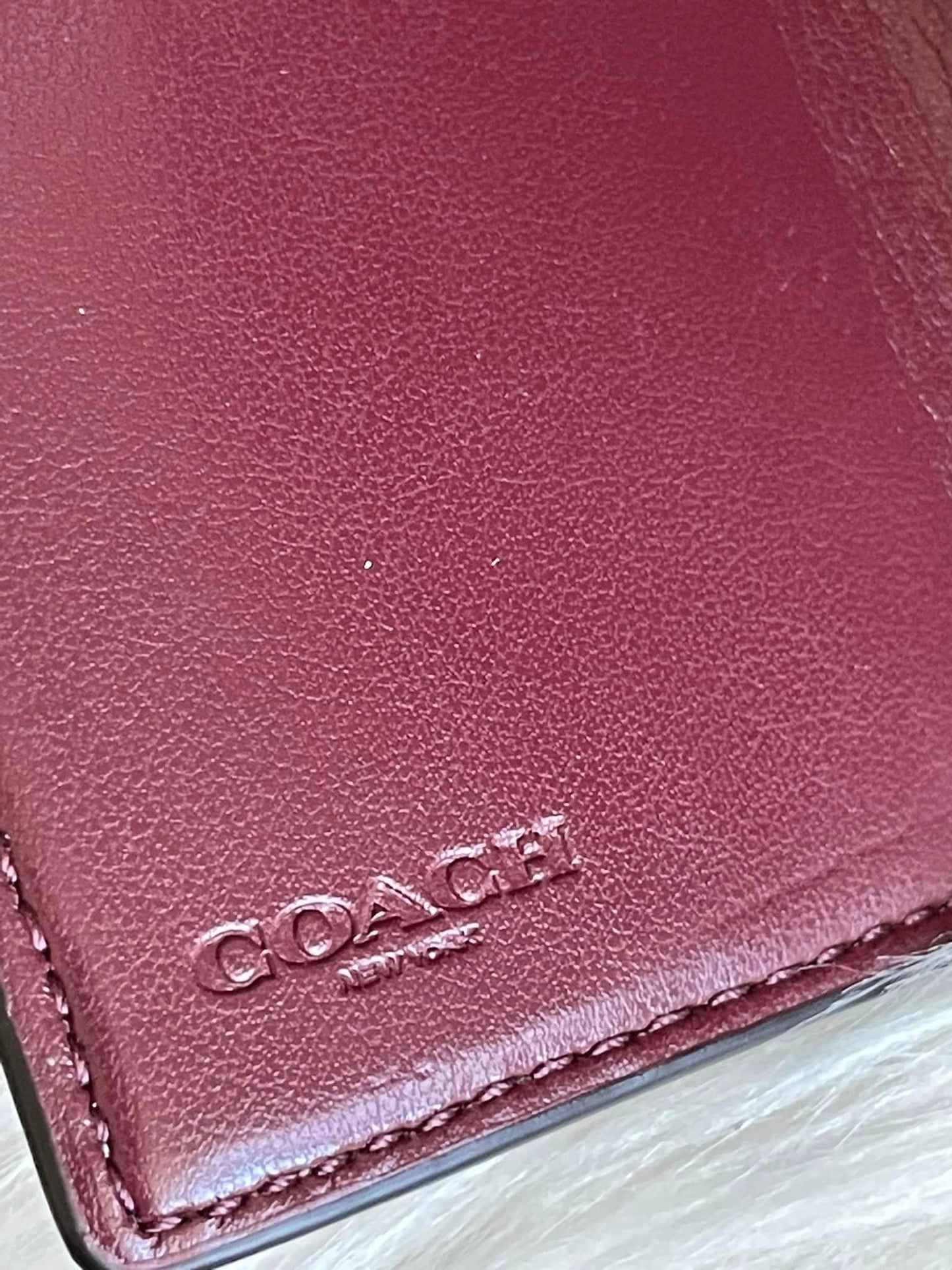 Coach Key Case with Halftone Floral Print