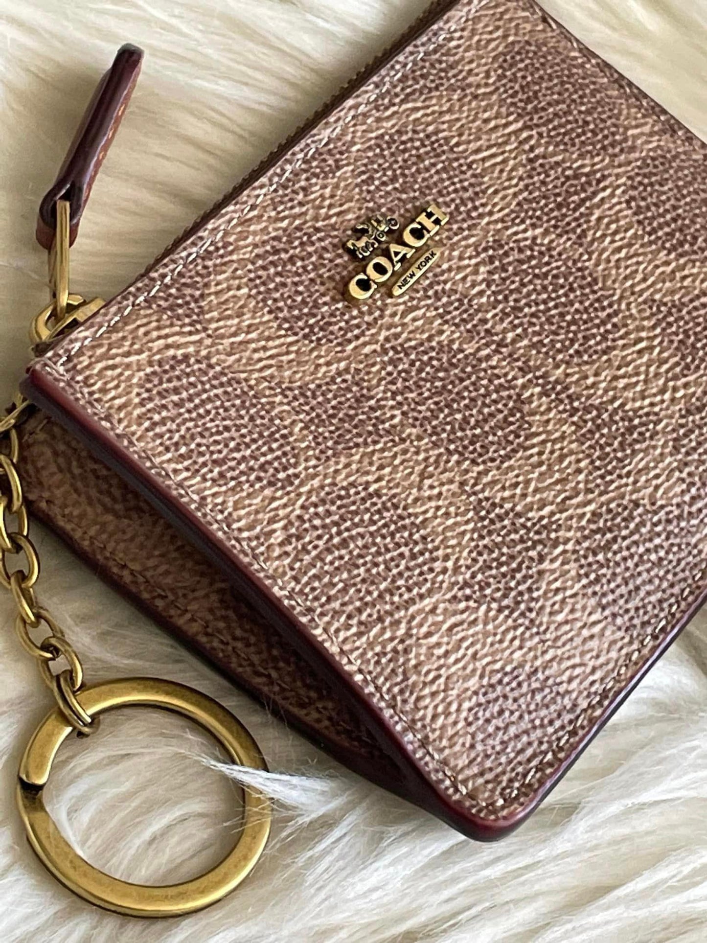 Coach Mini Skinny ID Case in Colorblock Signature Canvas