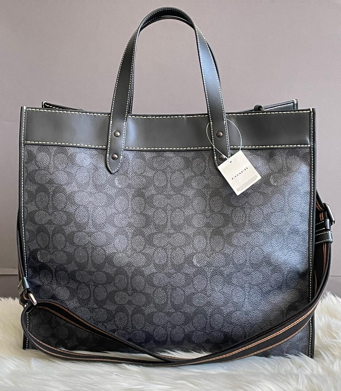 Coach Field Tote 40 in Signature Canvas with Rexy