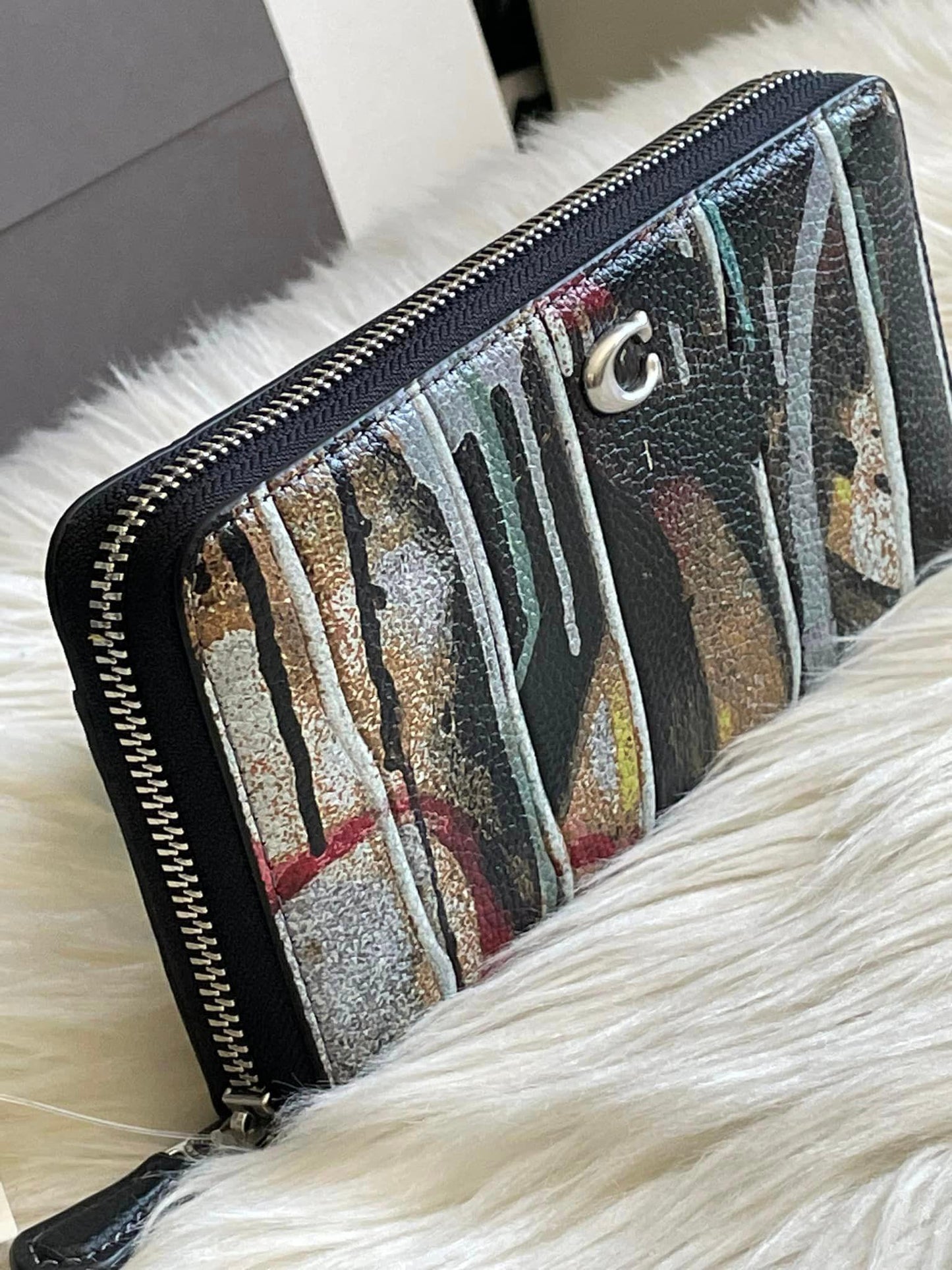 Coach X Mint + Serf Accordion Zip Wallet