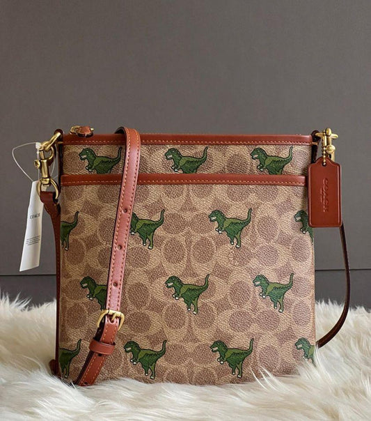 Coach Kitt Messenger in Signature Canvas with Rexy Print