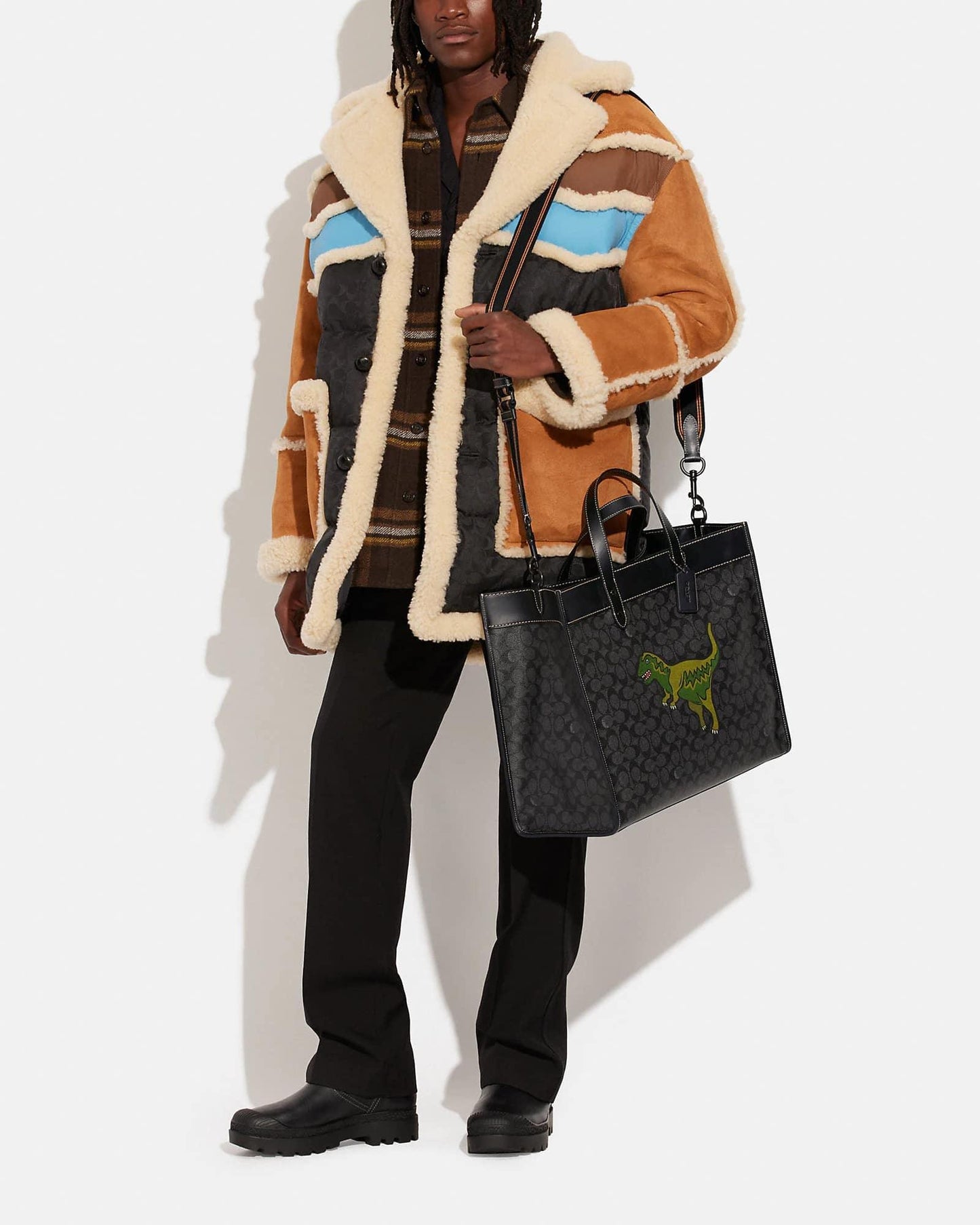Coach Field Tote 40 in Signature Canvas with Rexy