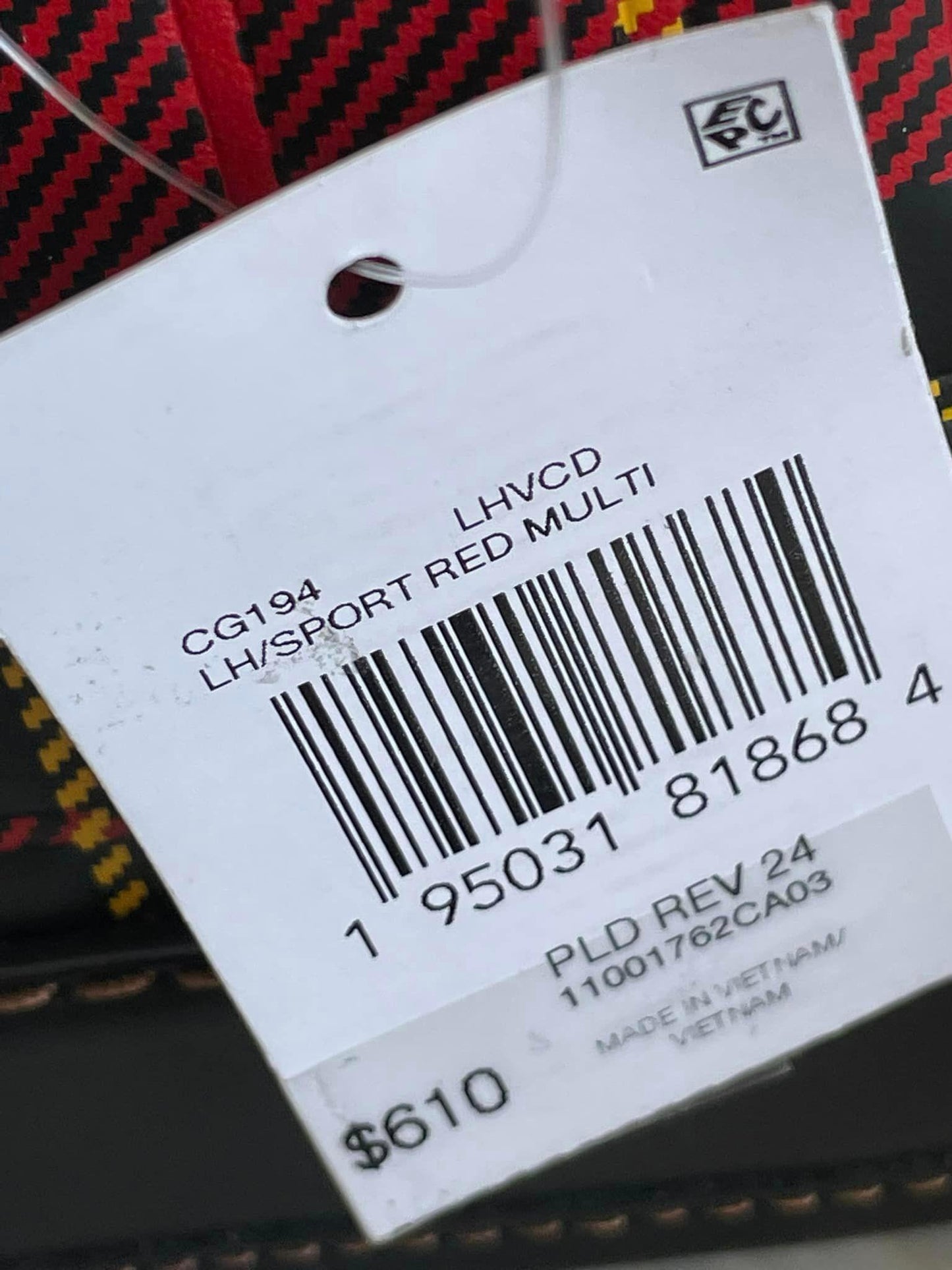 Coach Revel Bag 24 with Plaid Print