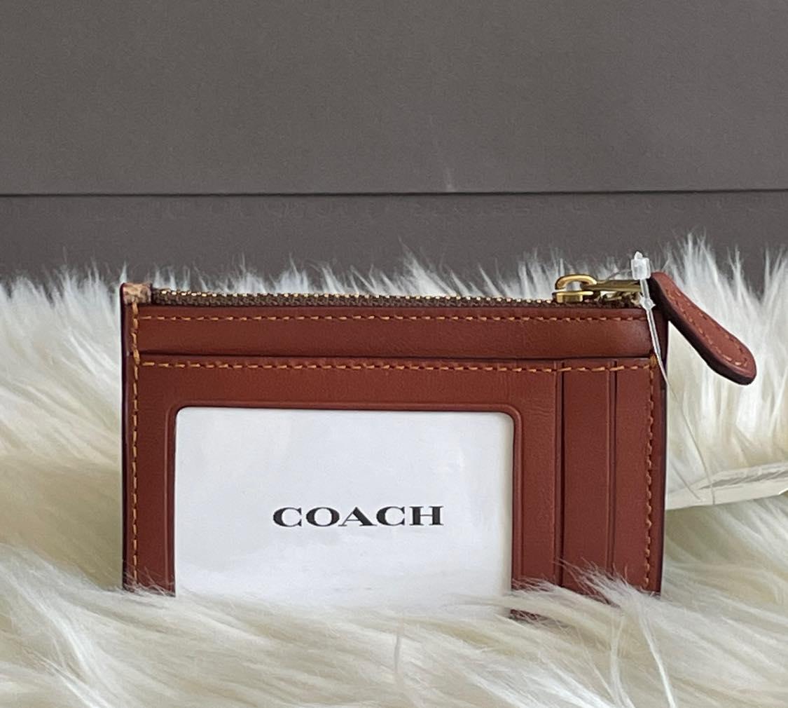 Coach Mini Skinny ID Case in Colorblock Signature Canvas