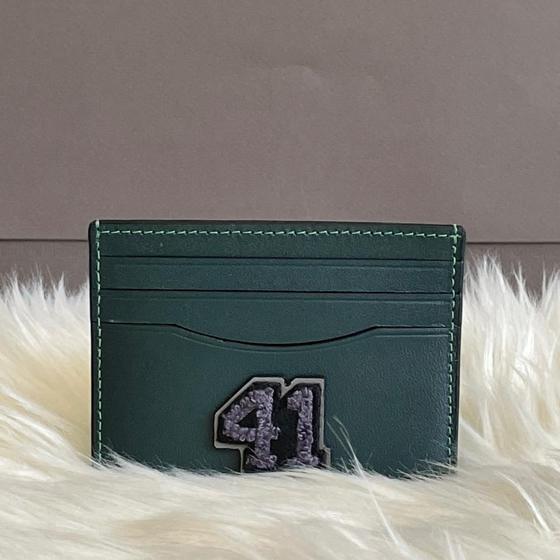 Coach Card Case with Varsity Patch Club de Mode Coach Card Case with Varsity Patch Club de Mode