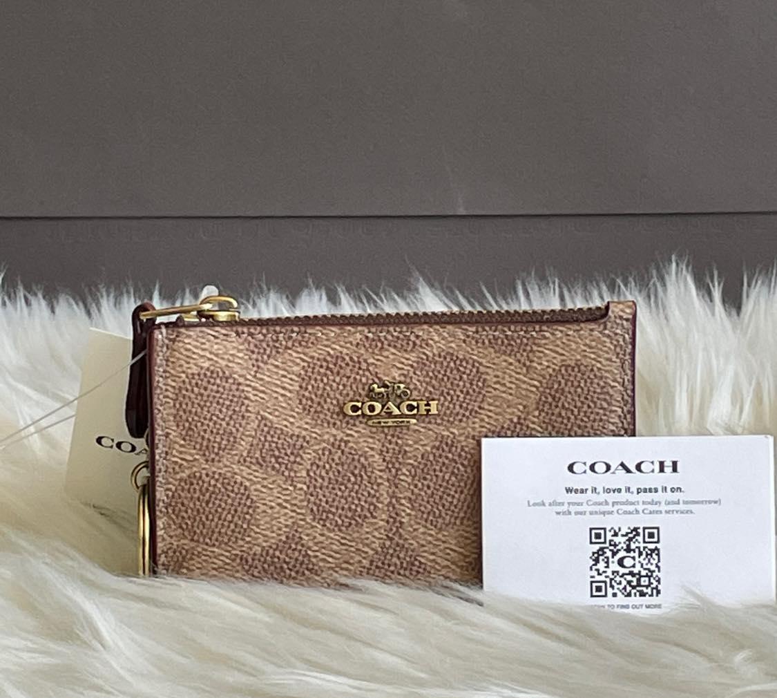 Coach Mini Skinny ID Case in Colorblock Signature Canvas