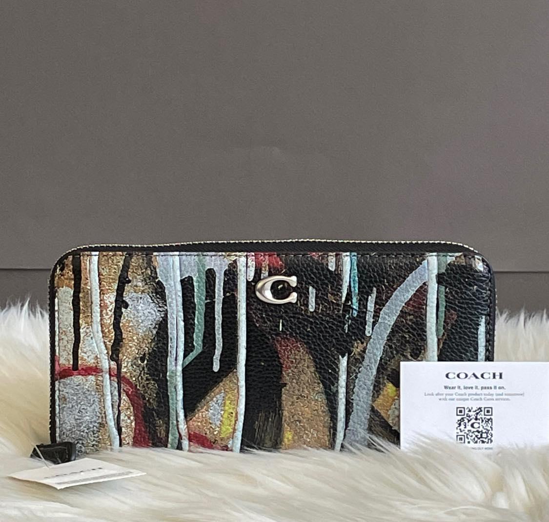 Coach X Mint + Serf Accordion Zip Wallet