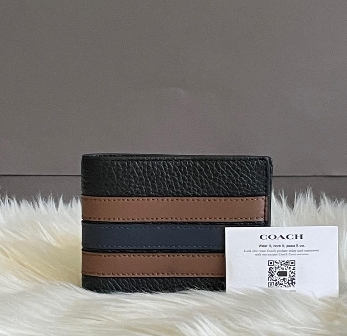 Coach Men’s 3-in-1 Wallet with Varsity Stripe