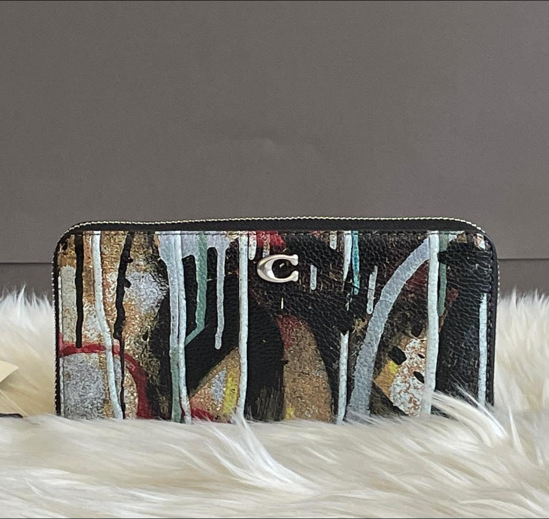 Coach X Mint + Serf Accordion Zip Wallet