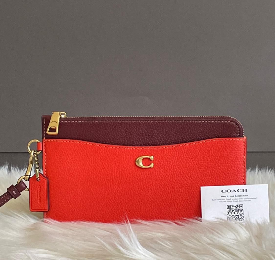 Coach L Zip Wristlet in Colorblock