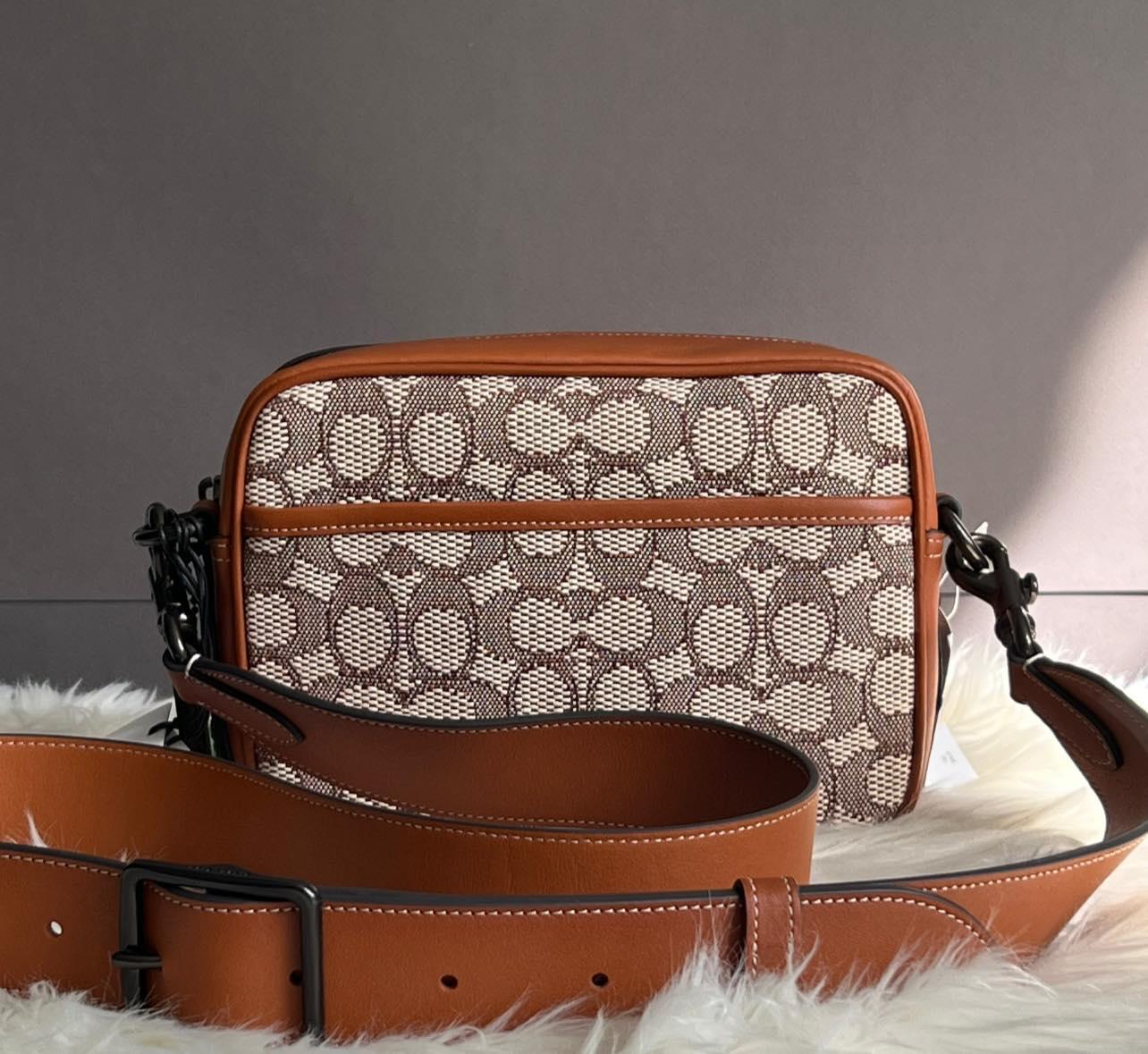 Coach Flight Bag 19 in Signature Textile Jacquard with Varsity Patches