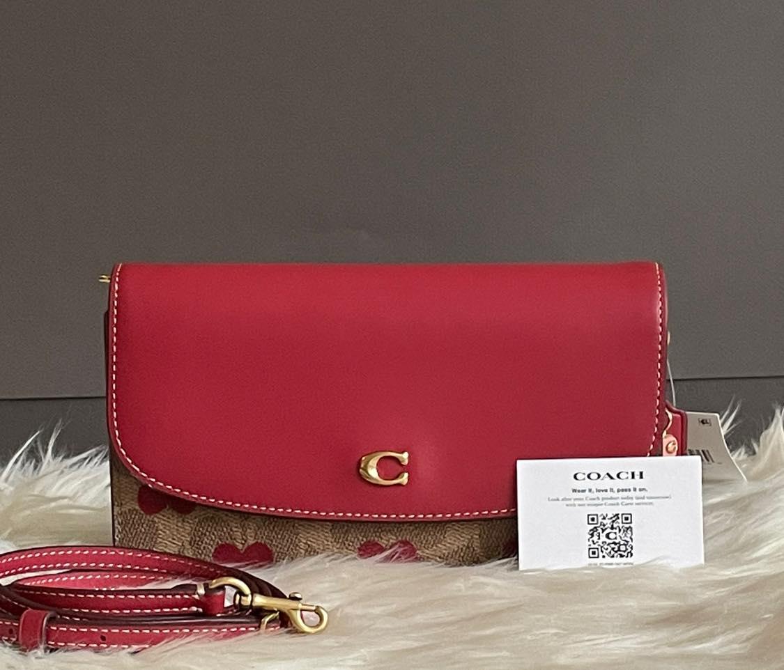 Coach Hayden Crossbody in Signature Canvas with Heart Print