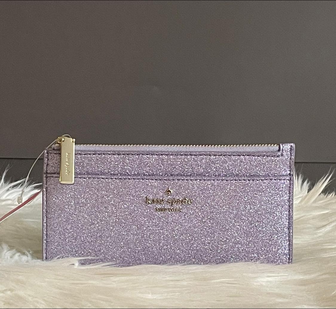 Kate Spade Glitter Large Slim Cardholder